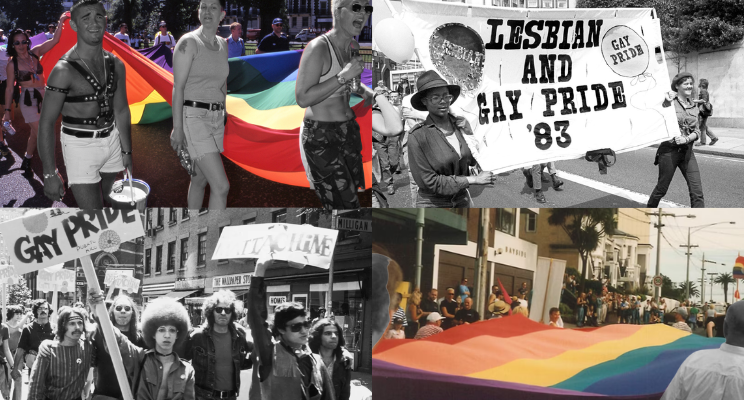 History of pride collage